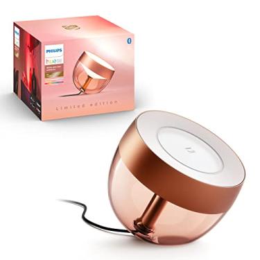 Imagem de Philips Hue Luminária de mesa inteligente Iris, cobre - luz LED que muda de cor branca e colorida - 1 pacote - controle com aplicativo Hue - compatível com Alexa, Google Assistant e Apple Homekit