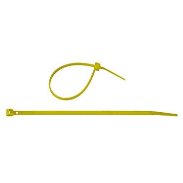 Imagem de Sforplast Sfor | Abraçadeira De Nylon 2 5X100 Mm Amarela | 20 Peças | Fita Para Organização De Fios E Cabos Lacres E Malotes