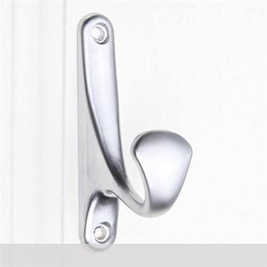 Imagem de Gancho de parede estilo vintage, gancho único, organizador de armazenamento, ganchos de roupão, cabide para casacos, chapéus, toalhas, chaves, branco prateado