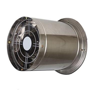 Imagem de Fã exausto Espaço cilíndrico de aço inoxidável, fã de exaustão de cozinha poderoso, lado duplo com grade protetora, 7/9/11 polegadas de escape incorporado lado incorporado Ventiladores de ventilação