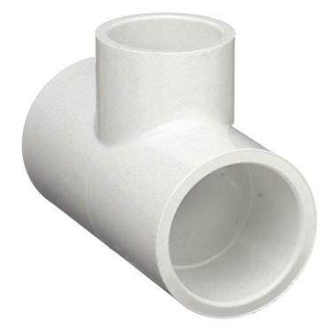 Imagem de LASCO T redutor de PVC, soquete x soquete x soquete, 6,8 cm x 6,8 cm x 5 cm tamanho do tubo - encaixe de tubulação