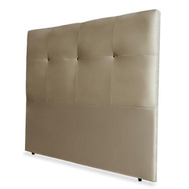 Imagem de Cabeceira Casal Sofia Cama Box 140cm Capitonê Suede Taupe