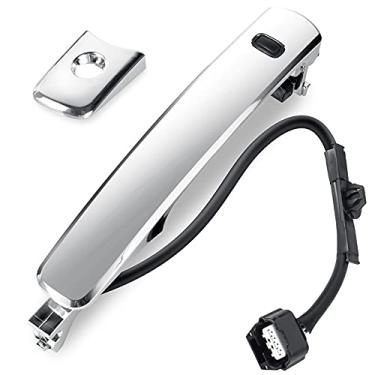 Imagem de FAERSI Maçaneta exterior cromada para porta frontal esquerda do motorista com entrada inteligente sem chave para Nissan Rogue 2010-2013 substitui # 80640-CZ31B, 80640-CZ31A, 80645-CA000