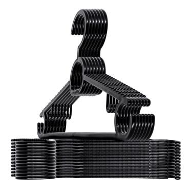 Imagem de Kit 180 Cabides Adulto Preto