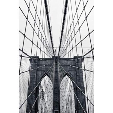 Imagem de Notebook: Brooklyn Bridge, black and white photo, dotted paper