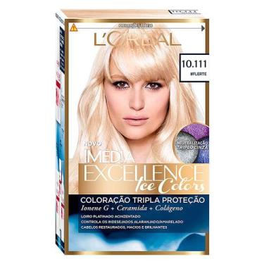 Imagem de Tintura Creme Imédia Excellence L'oréal Ice Colors Flerte 10.111 Kit