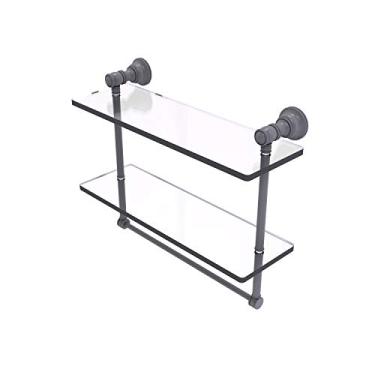 Imagem de Prateleira de vidro Allied Brass CL-2-16TB Carolina Collection 40,64 cm, cinza fosco