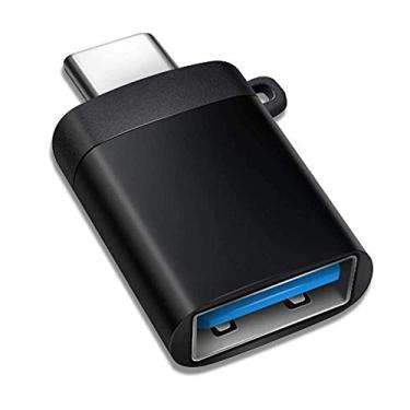 Imagem de Adaptador USB C para A, Adaptador NexiGo USB Tipo-C para USB 3.0 para MacBook Pro 2021/2020/2019/2018, MacBook Air 2020, iPad Pro 2020, Dell XPS, Samsung Galaxy Note e mais dispositivos Tipo C (5Gbps, preto)