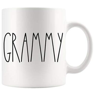 Imagem de Grammy Gifts - Caneca de café Grammy estilo Rae Dunn Caneca de avó para o dia das mães - Caneca reveladora de gravidez Melhor Grammy de todos os tempos 325 ml