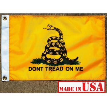 Imagem de Bandeira dos EUA de fábrica 30,48 x 45,72 cm Gadsden Don't Tread ON ME Bandeira (ilhós) - Bandeira de nylon SolarMax ao ar livre - 100% feita nos EUA