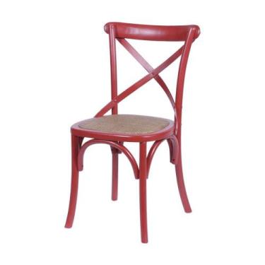 Imagem de Conjunto De Cadeiras Cross Rattan 2 Peças Vermelho - Or Design
