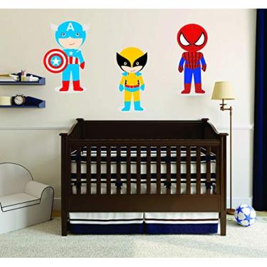 Imagem de Adesivo De Parede Decorativo Trio Hérois Baby 80x50cm