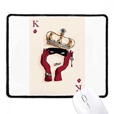 Imagem de Tapete de borracha para jogos com estampa de diamante K com borda costurada