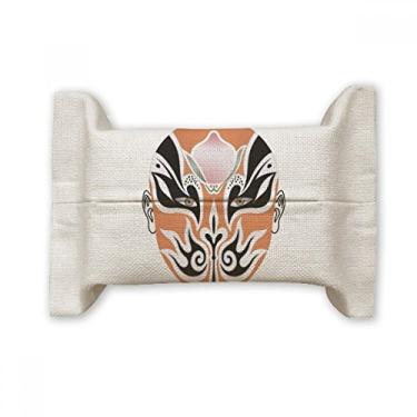 Imagem de Peking Opera Face Head Colorful Jinshuiqiao Capa de papel para lenços faciais Bolsa de linho de algodão