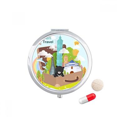 Imagem de Taiwan Travel 101 Building China Caixa de armazenamento de medicamentos dispensador de comprimidos