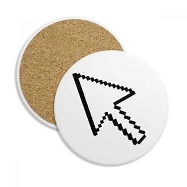 Imagem de Mouse de computador Arrow Pixel Coaster Cup Caneca de proteção de mesa Pedra absorvente