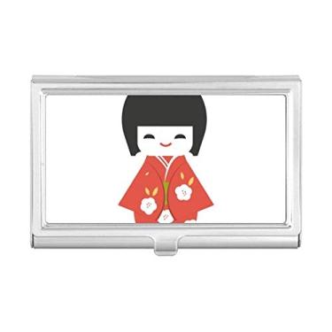 Imagem de Porta-cartões de visita tradicional japonesa de brinquedo para meninas locais