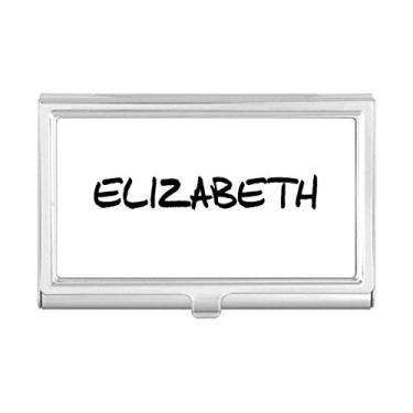 Imagem de Elizabeth porta-cartões de visita com caligrafia especial e nome inglês