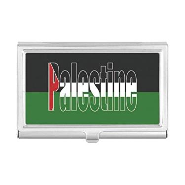 Imagem de Porta-cartões de visita com nome da bandeira do país da Palestina