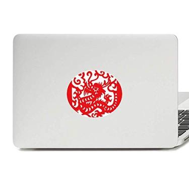 Imagem de Adesivo de notebook com emblema de vinil do zodíaco chinês cortado em papel Dragon Animal