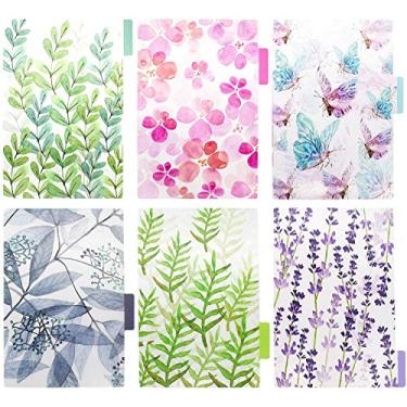 Imagem de Plástico A5/A6 de 21,6 cm. Capa com 6 furos. Pasta de arquivo com anel redondo para protetores de folhas soltas (Divider Leaf, A6/17cm*10cm/6 Inch)