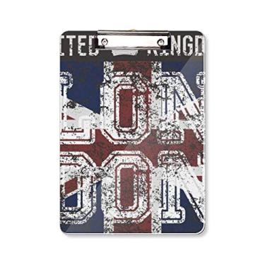 Imagem de London UK England The Union Jack Flag Mark Prancheta pasta para escrever placa de apoio A4