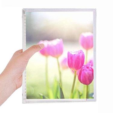 Imagem de Caderno de folhas soltas com lindas flores do sol vermelho e verde