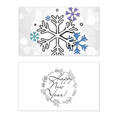 Imagem de Ilustração meteorológica inverno neve padrão ano novo festival cartão felicitações Bless mensagem presente