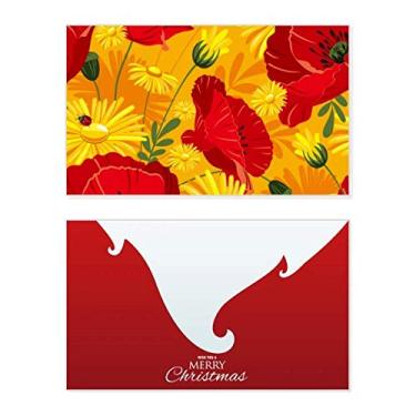 Imagem de Pintura de plantas em tela com flores de milho, feriado de milho, cartão de felicitações, mensagem de Natal