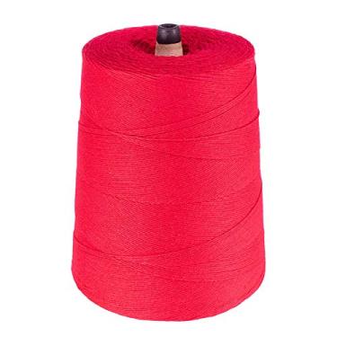 Imagem de barbante de algodão Bakers – (4 Ply, 30 m, vermelho) – cone de 900 g – mistura de poliéster e algodão