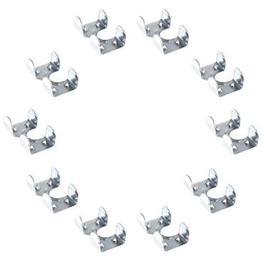 Imagem de Grampos de corda duplos resistentes banhados a zinco servem para cordas de 1,9 cm, 1,3 cm, 1,2 cm e 1,2 cm – Vários , 10 Pack, Zinc Plated - Measures 1”– Fits (2) 1/2”