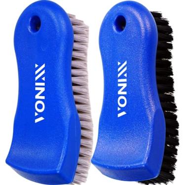 Imagem de Kit Escova Limpeza Automotiva Detalhamento Cerdas Macias e Média Bancos Estofados Sofá Vonixx