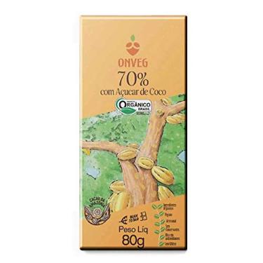 Imagem de Chocolate 70% Cacau com Açúcar de Coco Orgânico 80g Onveg