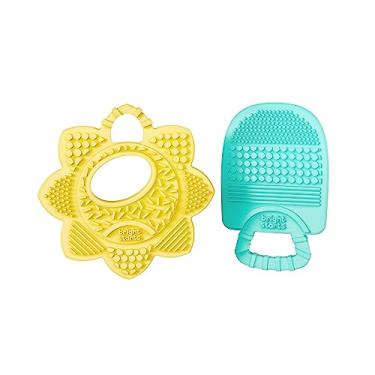 Imagem de Bright-Starts, 2 mordedores Sunny Soothers - sem BPA, para bebés a partir dos 3 meses, Modelo: 12503, Cor: Azul/Amarelo