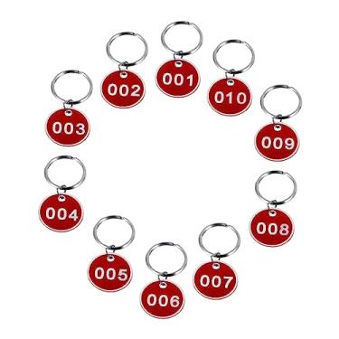 Imagem de 1 Número Da Placa Chaveiros De Metal Etiquetas De Identificação De Chave Tags De Chave Numérica Sinais De Número De Armário Círculo Chaveiro Número De Metal Volta Número Da Casa