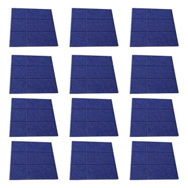 Imagem de Painel de isolamento à prova de som, decoração de parede com borda chanfrada e tratamento acústico, ladrilhos de alta densidade 11,8 x 11,8 pol. Para escritório para casa para estúdio de