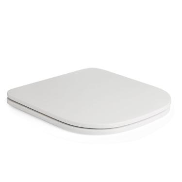 Imagem de Assento Sanitário Poliéster Antibacteriano Quadra Branco para vaso Deca