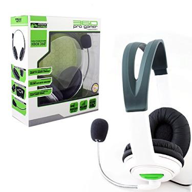 Imagem de Fone de ouvido KMD Xbox 360 com fio Pro Gamer branco para controle Microsoft Xbox 360