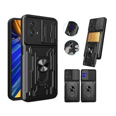 Imagem de Capa Case Cartão Anti Impacto Ring Luxo Com Proteção de Camera Motorola Moto G73 5g (Preta)