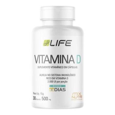 Imagem de Vitamina D (30 Cápsulas 500Mg) - Life - Mix Nutri