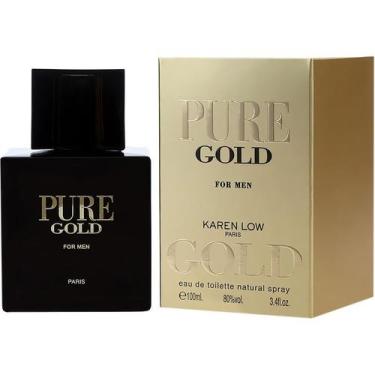 Imagem de Perfume Geparlys Karen Baixo Pure Gold Edt Masculino 100ml