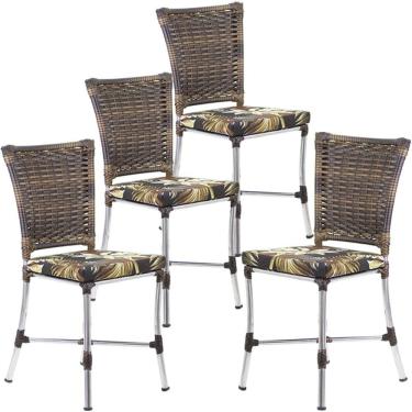 Imagem de 4 Cadeiras Angra em Ferro para Cozinha, Área e Sala - Trama