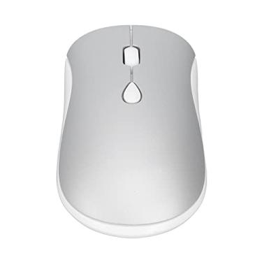 Imagem de Slim Silent Mouse Wireless Mouse 2.4g Mouse óptico Portátil Sem Fio 3 Níveis Dpi Recarregável Slim Silent Mouse Com Receptor USB para Notebook PC Laptop Prata (Prata)