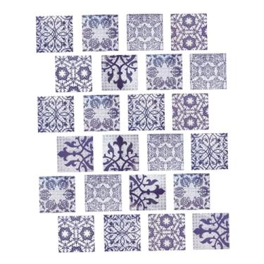 Imagem de HEMOTON 24 Peças adesivo de mosaico adesivos decorativos para azulejos telhas cerâmicas mexicanas decoração vintage adesivo de azulejo de flor vintage decalque da telha flores aplique boca