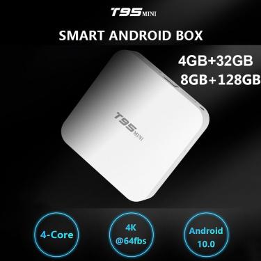 Imagem de T95MINI Media Player Profissional  Android 10.0 Smart TV Box  Set Top Box  2.4G  WiFi  4K  H.265
