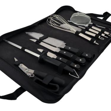Imagem de Jogo de 10 Peças para churrasco Gourmet em aço inox com bolsa de nylon