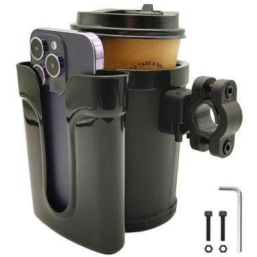 Imagem de RYANGO Suporte de copo de bicicleta com suporte para chaves de telefone, gaiola de garrafa de água de guidão para bicicleta elétrica, scooter, carrinho de bebê, cadeira de rodas