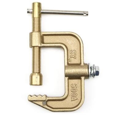 Imagem de Vaphy Braçadeira de solda em forma de G 500A braçadeira de terra de latão adequada para MIG MMA TIG ARC