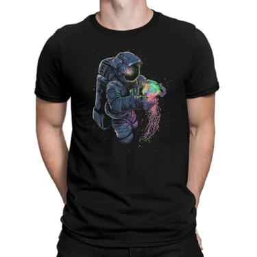 Imagem de Camiseta Astronauta Astronomia Espaço Nasa Ciencia Geek 04 Tamanho:PP;Cor:Preto