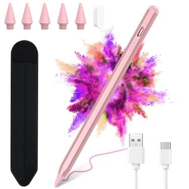 Imagem de Caneta Stylus para iPad 2018-2023, carregamento rápido de 15 minutos para Apple Pencil para iPad 10/9/8/7/6/A16 e Pro Series 11/32.8 cm e Air M3 27.9 cm/33.0 cm/5/4/3 Gen com rejeição da palma